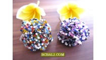 Stretched Beaded Finger Rings Mix Color 